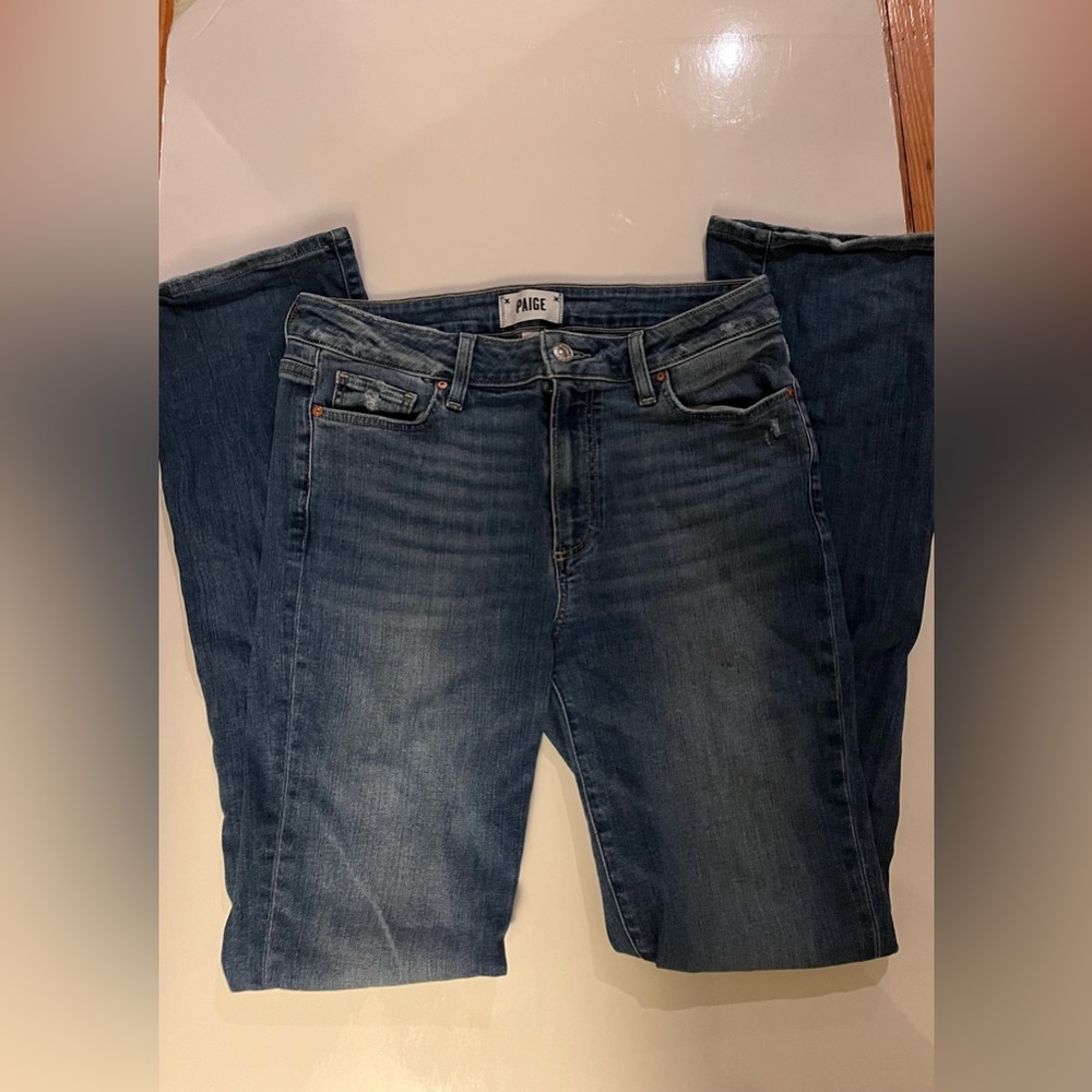 medium wash bootcut PAIGE jeans